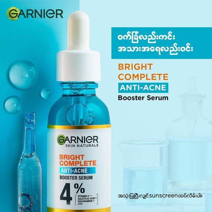 GARNIER SKIN NATURALS BRIGHT COMPLETE ANTI-ACNE BOOSTER SERUM 30ML